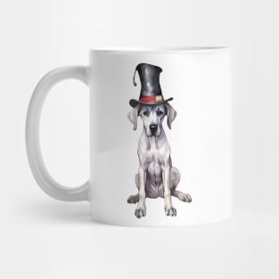 Watercolor Great Dane Dog in Magic Hat Mug